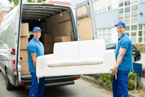 Removal company team preparing a move in Hammersmith