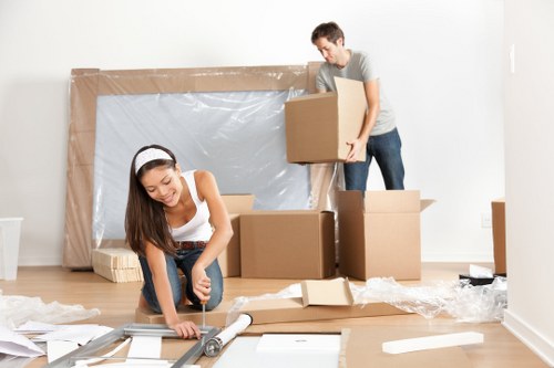 Moving truck ready for a residential relocation in Hammersmith