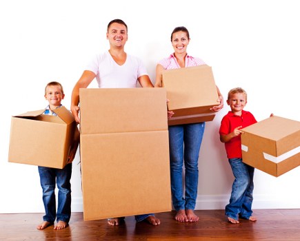 Removal van ready for a local move in Hammersmith