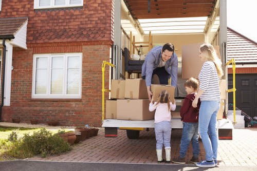 Removal company team preparing a move in Hammersmith
