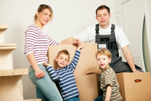 Professional furniture removals in Hammersmith on a residential street