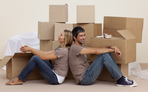 Packing and loading boxes for an urgent move in Hammersmith