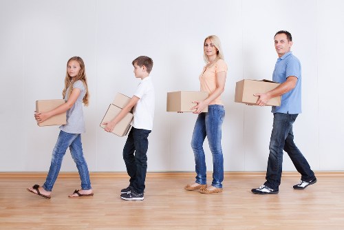 Prepared moving boxes ready for same day removals in Hammersmith