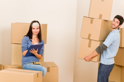Office relocation scene showing commercial removals in Hammersmith