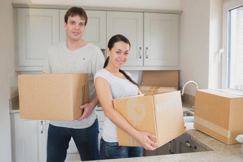 Office relocation support with boxes and equipment in Hammersmith